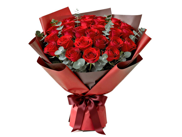 Florist Flower Bouquet - Valentine's 30 Red Roses Bouquet Florist  AR09 - BV2S0112A2 Photo